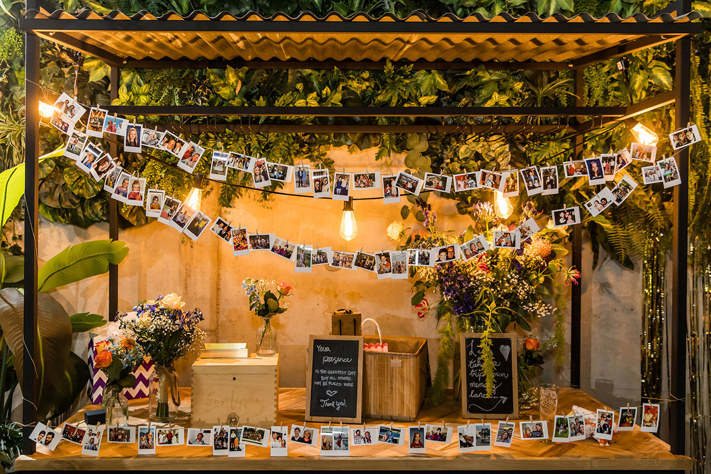 Cadeau tafel bruiloft inspiratie
