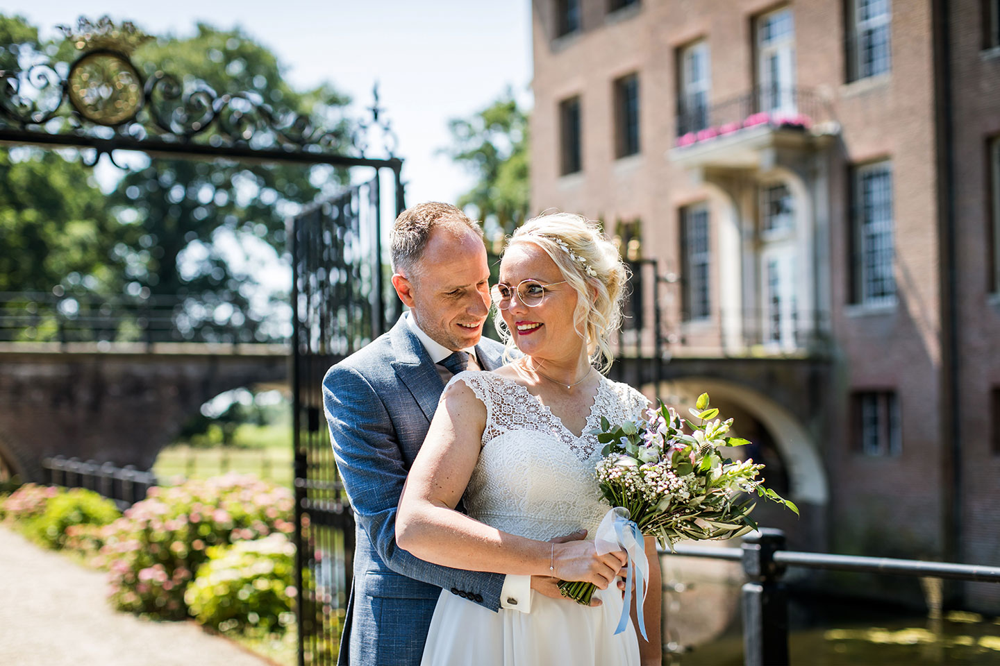 Fotografie tijdens een bruiloft bij Buitenplaats Amerongen