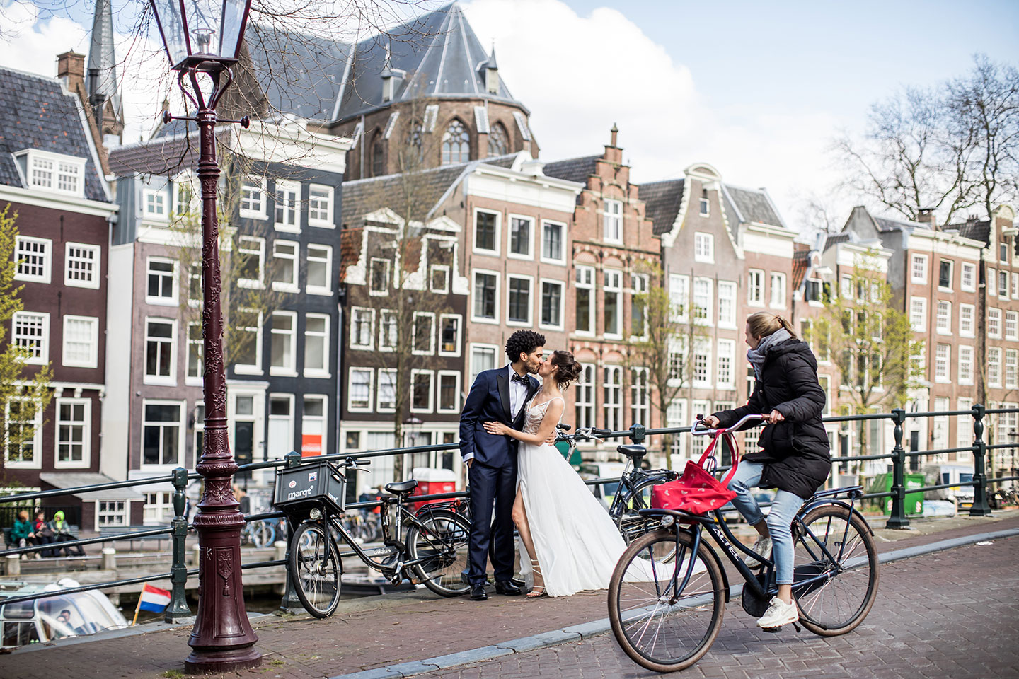 Trouwfotografie in de binnenstad van Amsterdam
